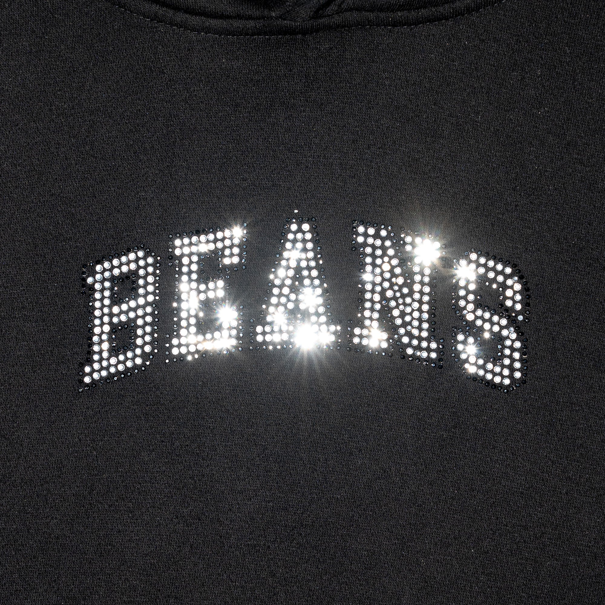 Classic Hoodie Rhinestone (Black) - Beansmag