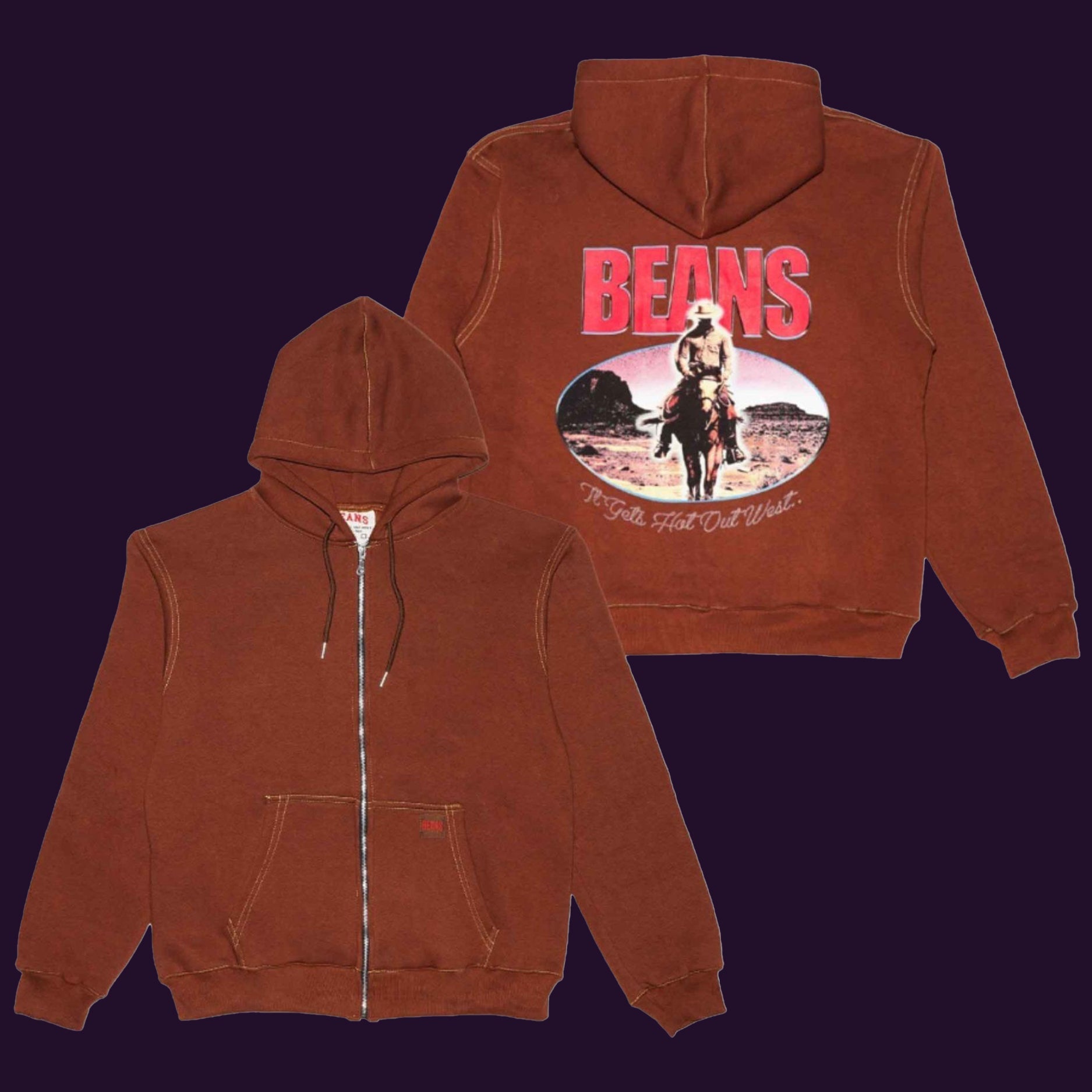 Hot Out West Zip-Up - Beansmag