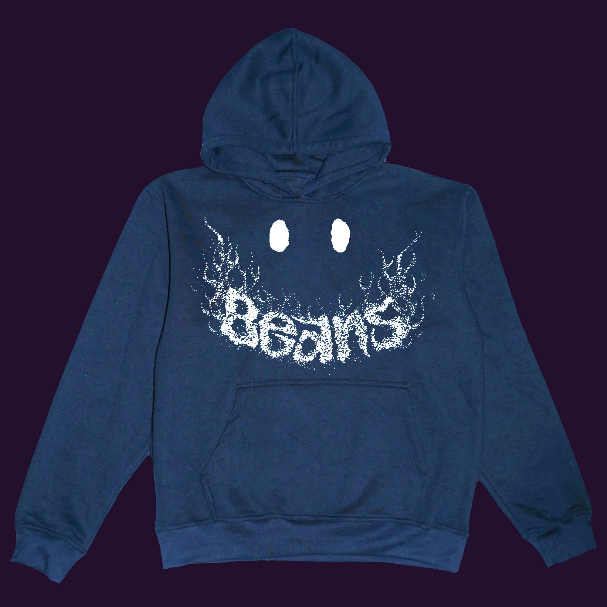 Smile Hoodie (Navy) - Beansmag